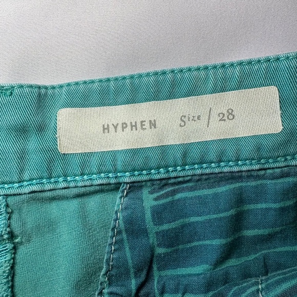 Pilcro and the Letterpress Anthropologie Teal Hyphen Shorts Size 28 - Picture 8 of 9